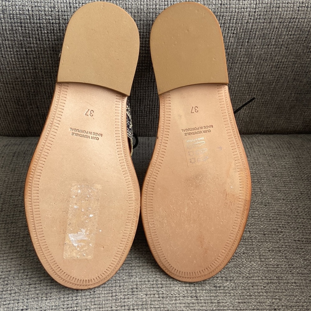 Minimarket cut out leather snakeskin print Oxford size 6.5 or 37. - Picture 8 of 10